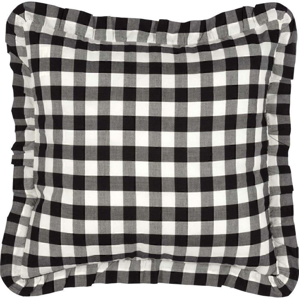 Buffalo Check Ruffled Throw Pillow 18x18